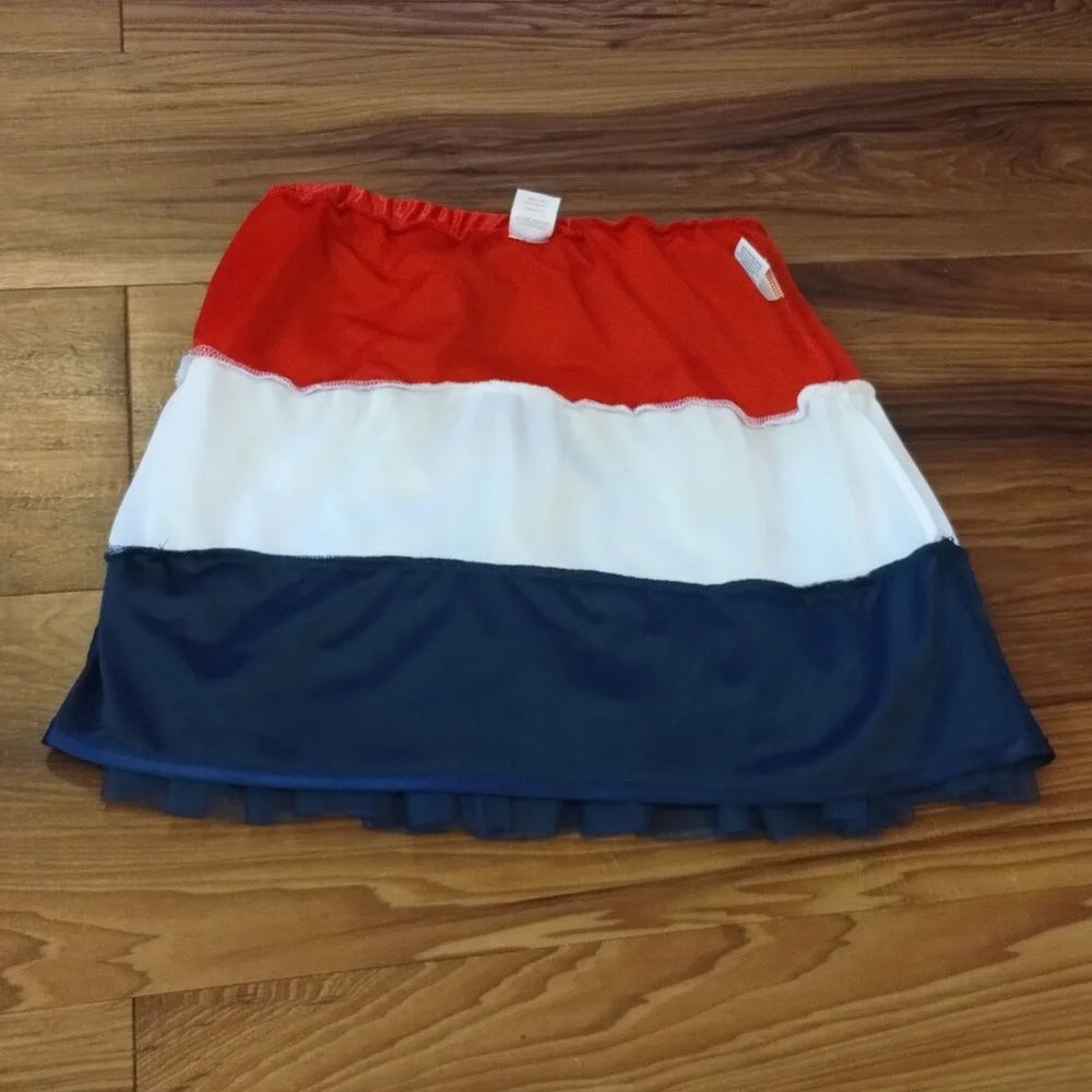 Way to Celebrate Patriotic Girl red white and blue tutu skirt XXL (18) - Picture 7 of 9